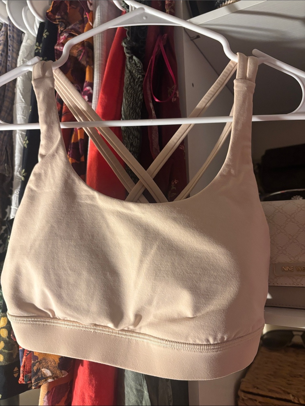 lululemon athletica Light Beige Cross-Back Sports Bra